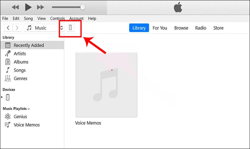 Kh&ocirc;i phục hoặc n&acirc;ng cấp iPhone qua iTunes khi bị lỗi kh&ocirc;ng c&oacute; dịch vụ tr&ecirc;n điện thoại