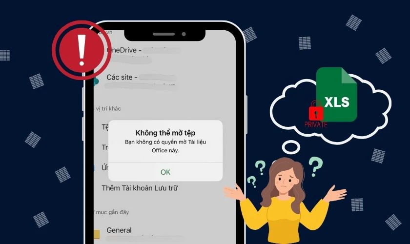 Y&ecirc;u cầu quyền truy cập v&agrave;o tệp Excel tr&ecirc;n điện thoại&nbsp;