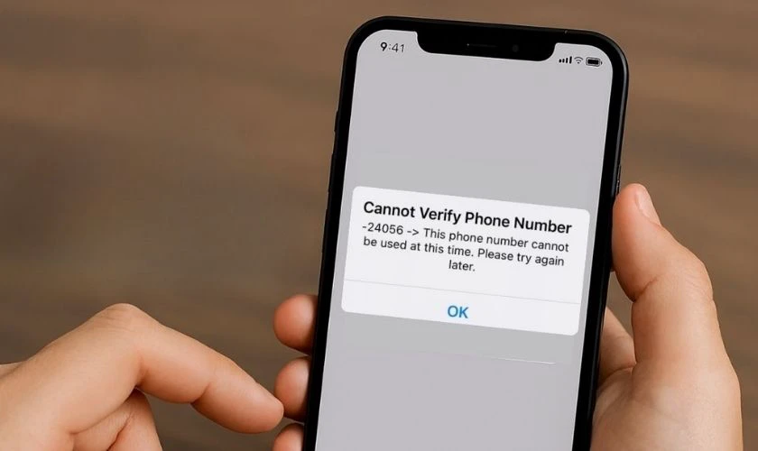 Lỗi không thể xác minh số điện thoại trên iPhone