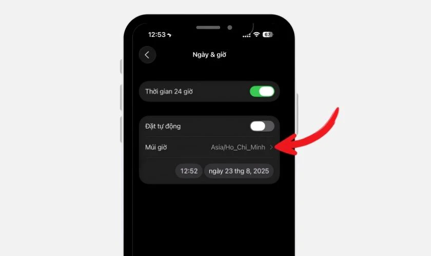 Kiểm tra ngày giờ trên iPhone