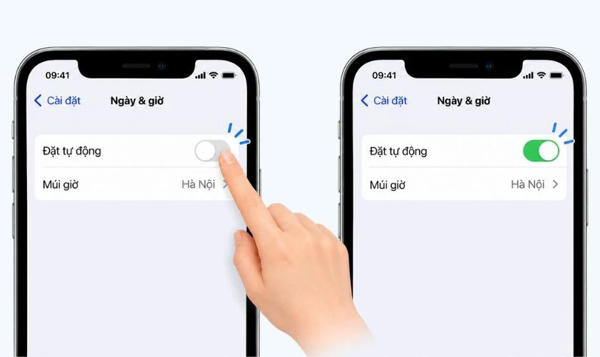 Bật Đặt tự động