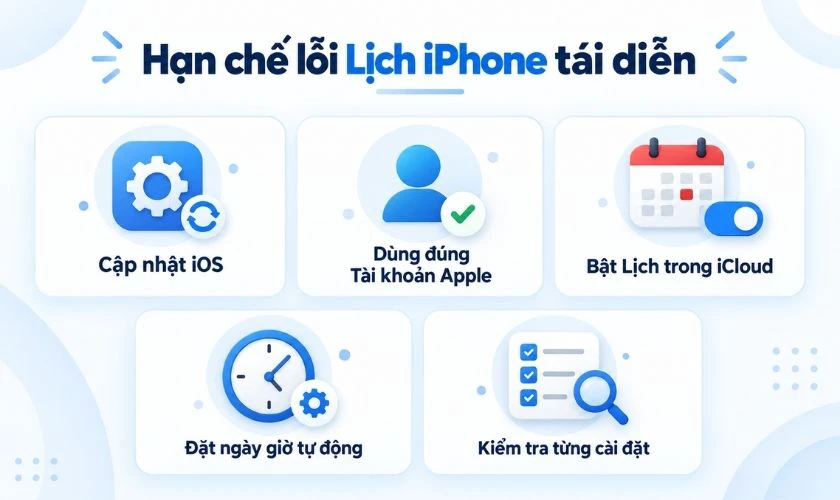 Lưu ý để hạn chế lỗi lịch iPhone tái diễn