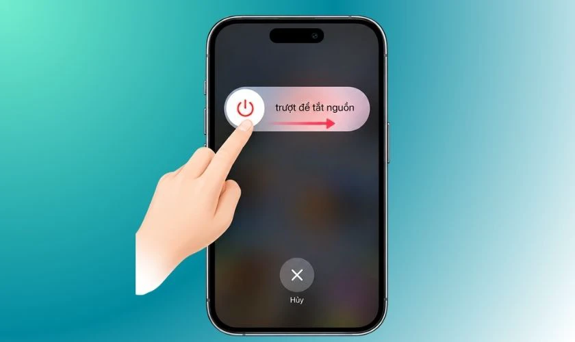 Khởi động lại iPhone bằng cách tắt nguồn rồi bật lại