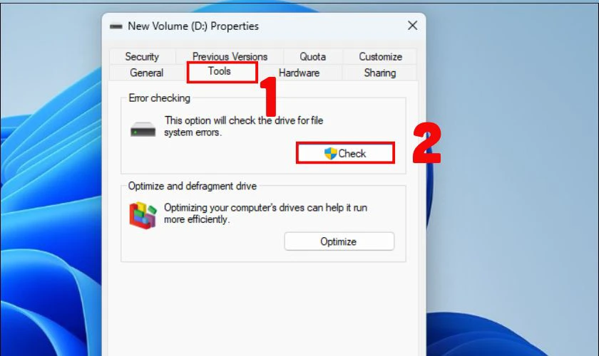Dùng tiện ích Check Disk Utility để quét ổ đĩa