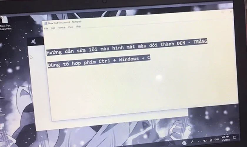 Lỗi màn hình laptop bị mất màu