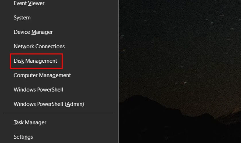 Nhấn Windows + X, chọn Device Manager