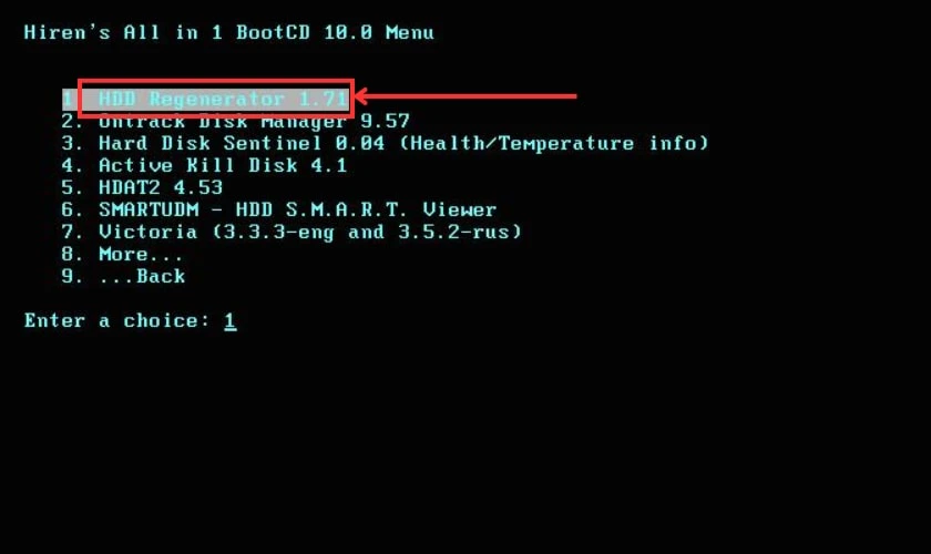 Chọn HDD Regenerator để mở chương trình