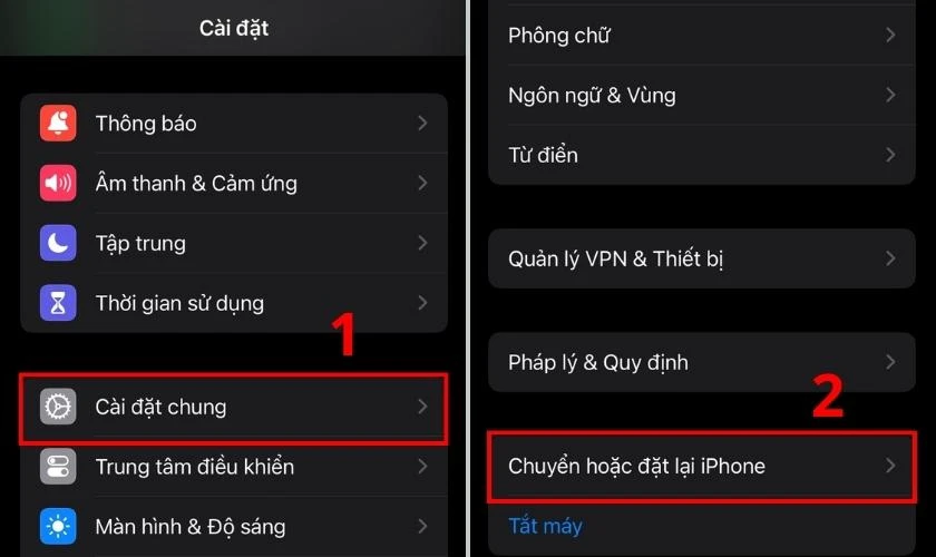 Đặt lại tất cả c&agrave;i đặt tr&ecirc;n điện thoại khi gặp lỗi Panic Full iPhone