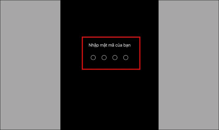 Nhấn mật khẩu x&aacute;c nhận ho&agrave;n tất thao t&aacute;c