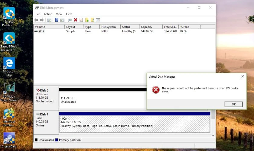 Lỗi Unknown not initialized disk là lỗi gì? Nguyên nhân do đâu?