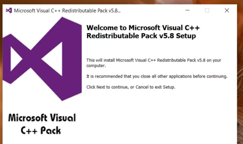 Cài đặt lại Microsoft Visual C++ Redistributable