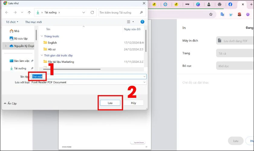 Bạn đặt t&ecirc;n file theo &yacute; muốn v&agrave; nhấn Lưu để ho&agrave;n tất