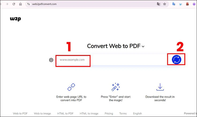 C&aacute;ch lưu trang Web th&agrave;nh PDF bằng web2pdfconvert