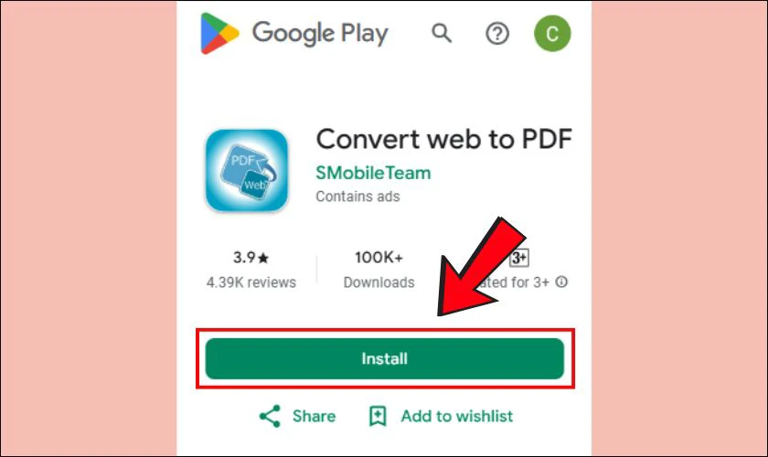 C&aacute;ch lưu trang Web th&agrave;nh PDF tr&ecirc;n Android
