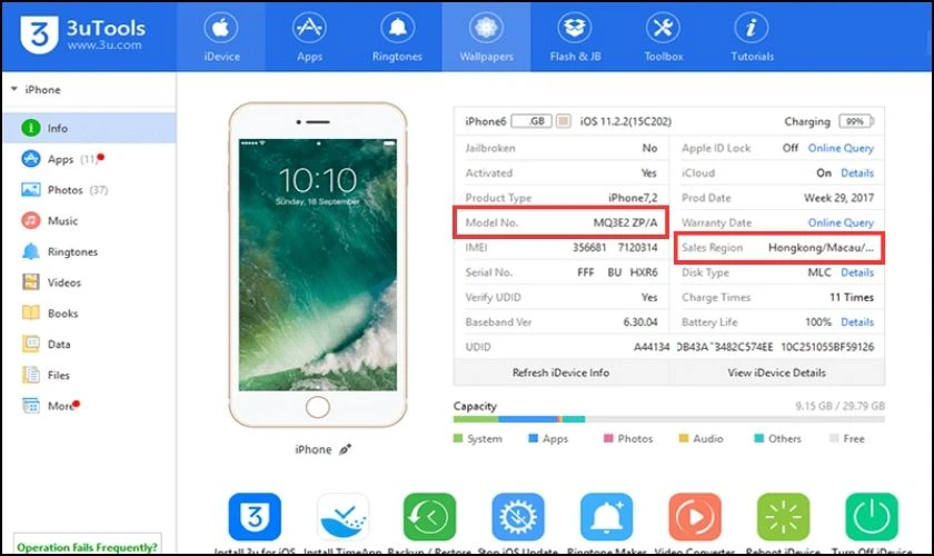Kiểm tra mã iPhone của các quốc gia bằng công cụ