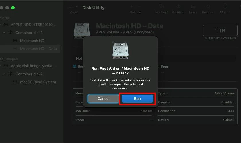 Click v&agrave;o RUN để bắt đầu qu&aacute; tr&igrave;nh kiểm tra v&agrave; sửa lỗi