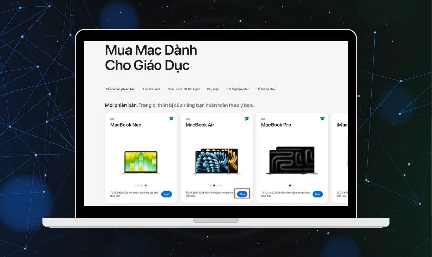 Bước 3: Chọn sản phẩm MacBook phù hợp