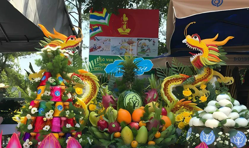 Hình ảnh mâm cúng Giỗ Tổ Hùng Vương ấn tượng