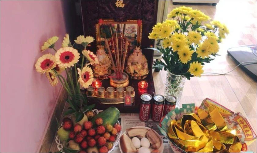 Cúng Thần Tài đơn giản cho gia đình