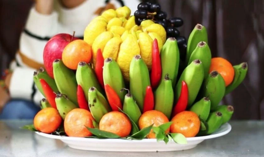 Cách trang trí mâm ngũ quả Trung thu với quả chuối