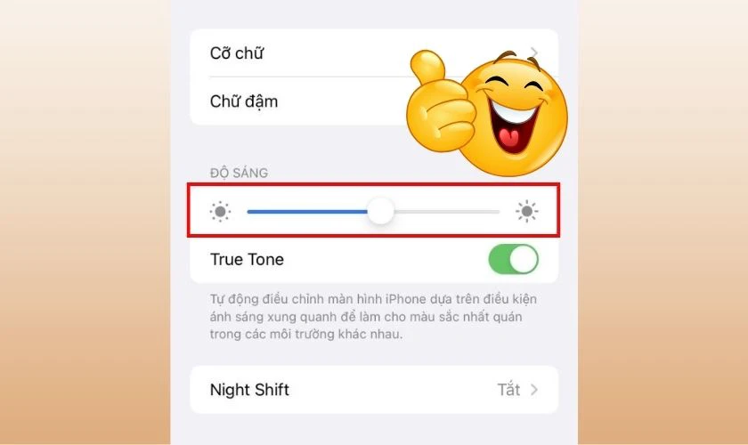 Điều chỉnh độ sáng màn hình hợp lý