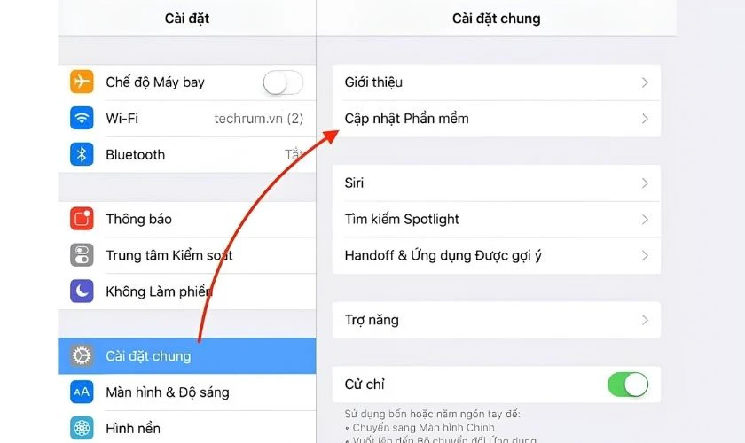 Cập nhật iPadOS