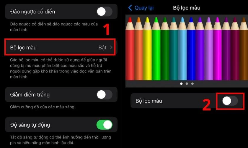 Bộ lọc màu trên iPhone