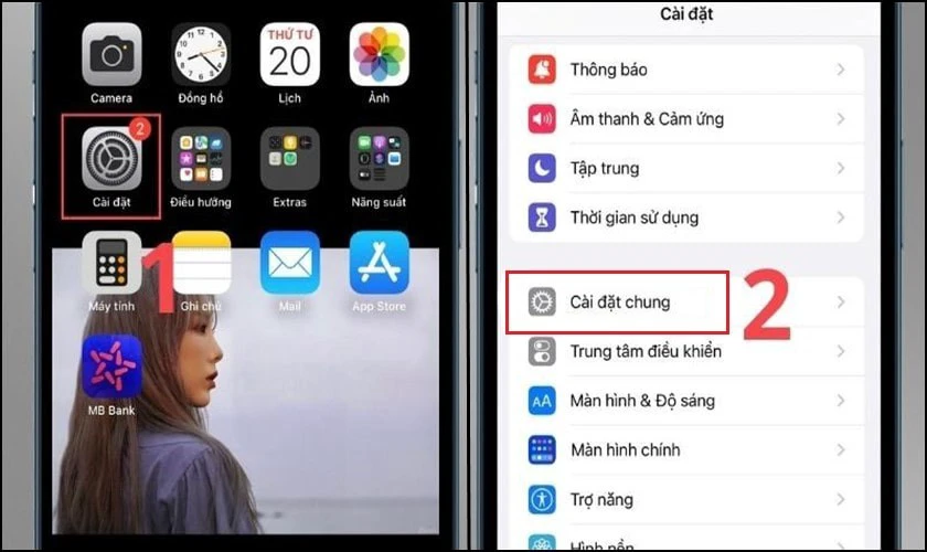 Thực hiện khôi phục lại cài đặt ban đầu của iPhone