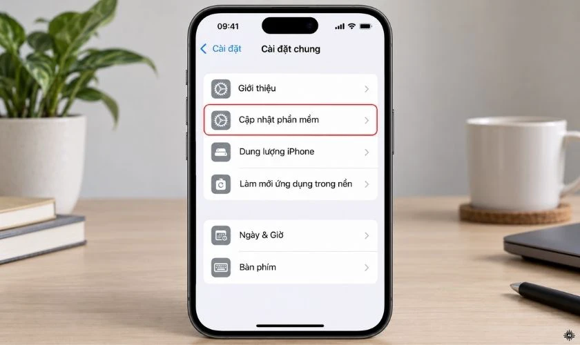 Khởi động lại và cập nhật iOS khắc phục lỗi màn hình iPhone lúc sáng lúc tối