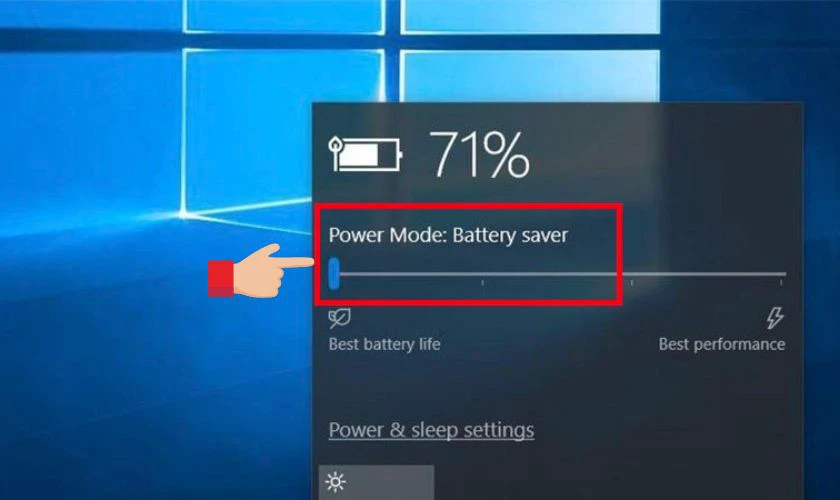 Laptop bật chế độ Power Saving Mode làm màn hình tối mờ