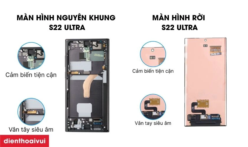 m&agrave;n h&igrave;nh Samsung S22 Ultra linh kiện GENA tại Điện Thoại Vui