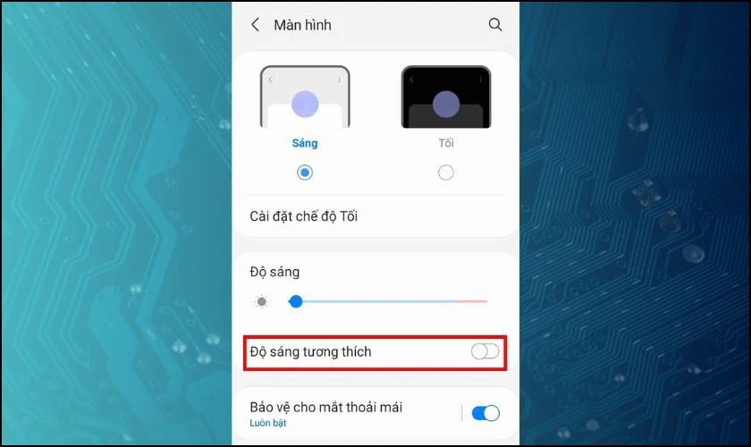 K&iacute;ch hoạt chế độ m&agrave;n h&igrave;nh tự nhi&ecirc;n (Natural)