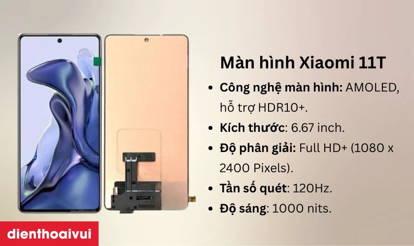M&agrave;n h&igrave;nh Xiaomi 11T