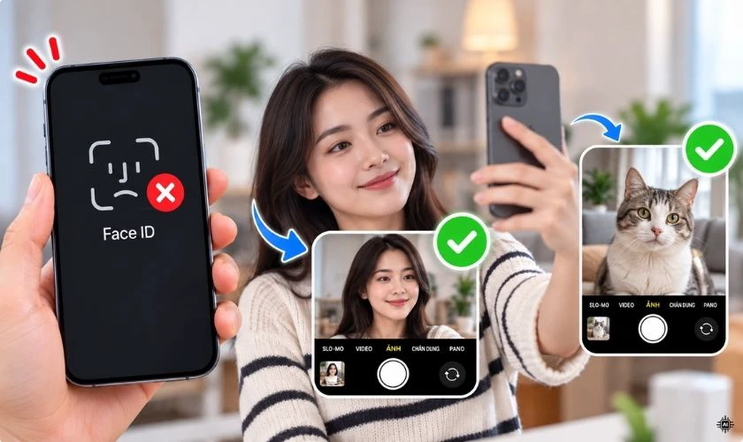Mất Face ID có chụp ảnh được không?