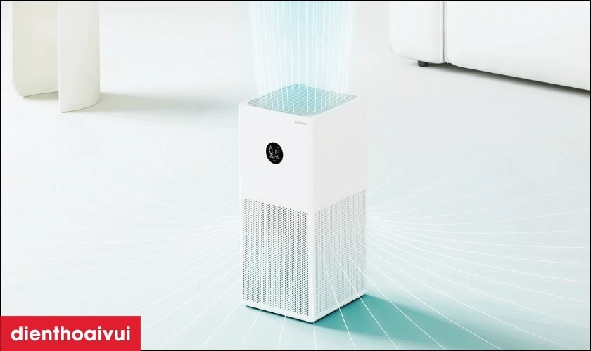 Mẫu sản phẩm Xiaomi Air Purifier 4 Lite c&oacute; laser PM 2.5 hỗ trợ cảm biến nhiệt độ v&agrave; độ ẩm