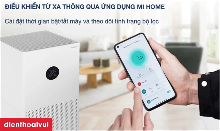Xiaomi Air Purifier 4 Lite c&oacute; thể điều khiển từ xa