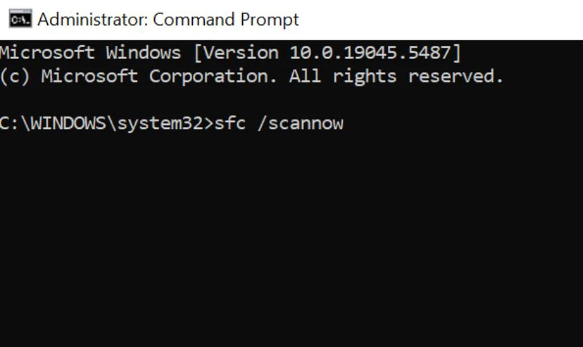 Sử dụng công cụ System File Checker để sửa lỗi hệ thống