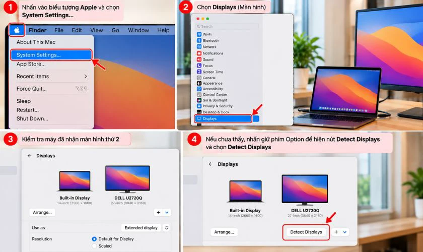 Kiểm tra màn hình thứ 2 trên macOS