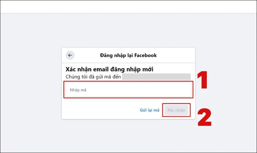 Nhập mã và chọn Xác nhận