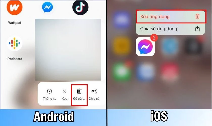 Gỡ ứng dụng và cài đặt lại ứng dụng