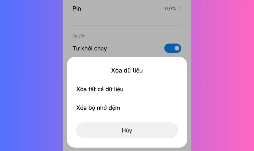 X&oacute;a bộ nhớ đệm điện thoại nếu kh&ocirc;ng xem được ảnh tr&ecirc;n Messenger