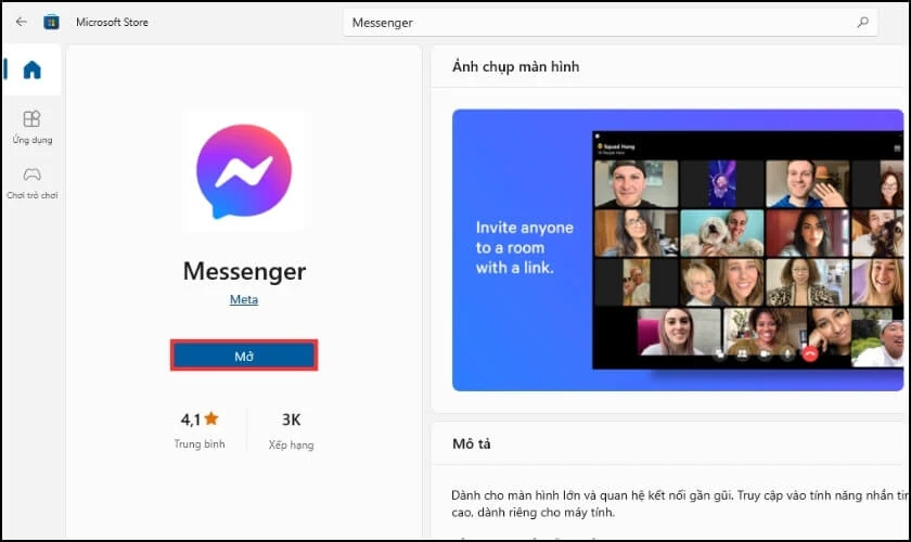Cập nhật Messenger tr&ecirc;n m&aacute;y t&iacute;nh khi kh&ocirc;ng xem được ảnh