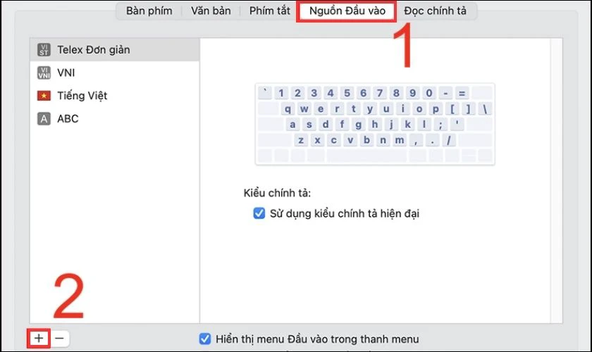 Chọn tiếp vào mục Nguồn đầu vào