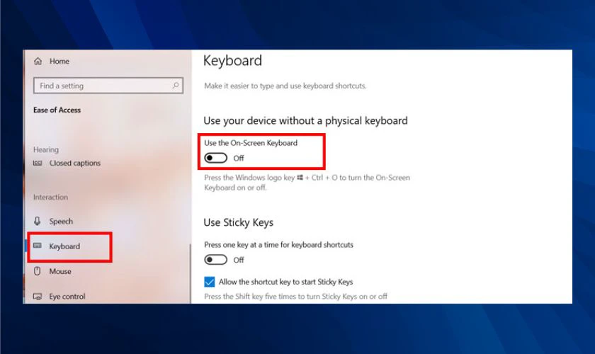 Tắt bằng Settings (nếu bạn đ&atilde; bật từ đ&acirc;y)