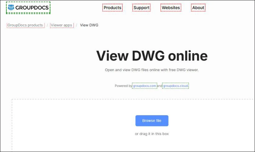 Mở file DWG online với Group Docs