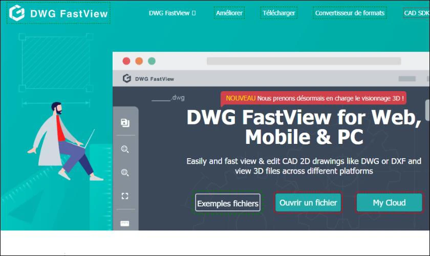 Mở file DWG online với DWG FastView