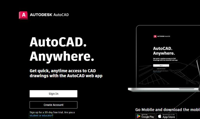 Mở file DWG online với AutoCAD Web App