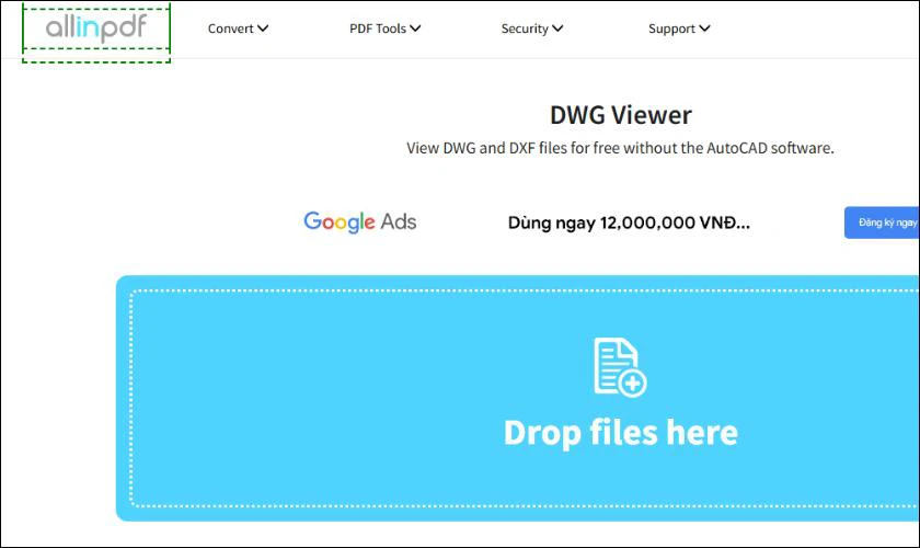 Mở file DWG online với Allin PDF