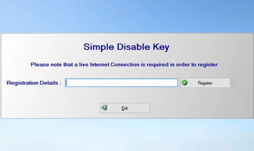 Mở kh&oacute;a b&agrave;n ph&iacute;m laptop bằng phần mềm Simple Disable Key