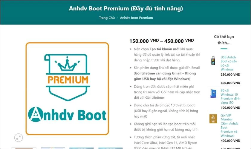 Mở khóa BitLocker bằng Anhdv Boot